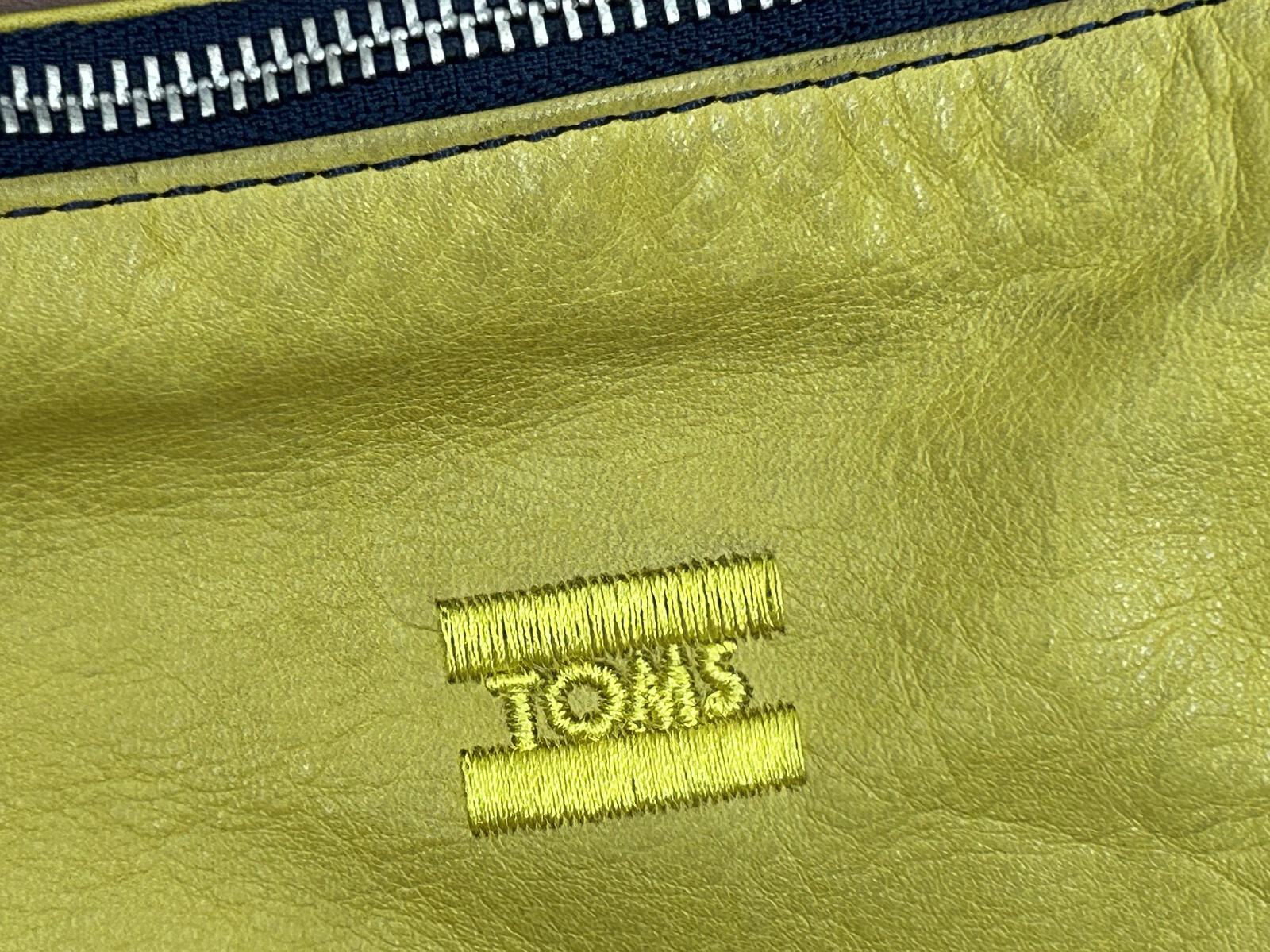 TOM'S Leather Patchwork Sling Crescent Crossbody … - image 5