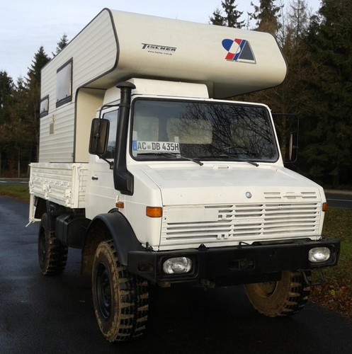 Mercedes Unimog Expeditionsmobil Allrad Tischer-Kabine ABSETZBAR Klimadach!!
