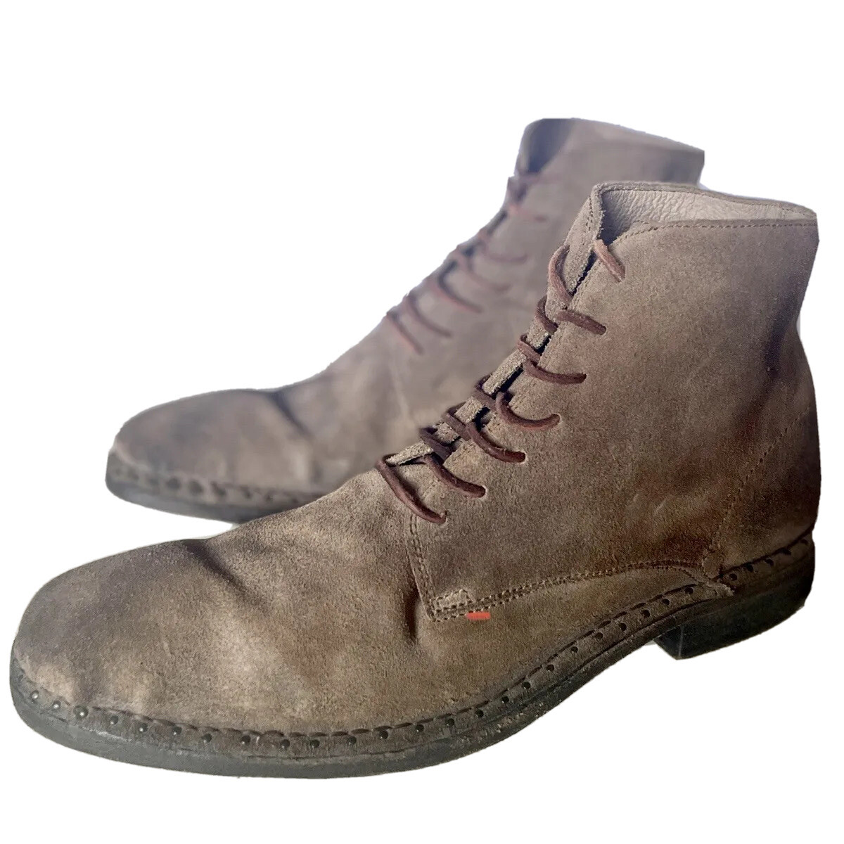 AllSaints Taupe Suede Chukka Boots AllSaints Moth Mens Leather Suede Boot Taupe Animal Print US  main image 3