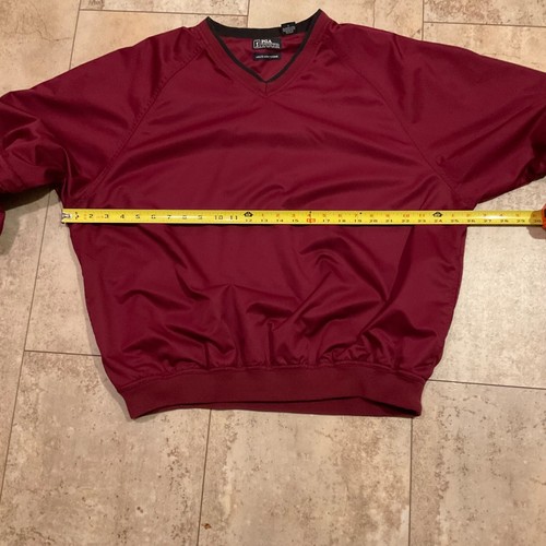 PGA Tour Men’s Sz L Maroon Pullover Zip Off Sleeves Wind Water Resistant Golf - Picture 8 of 12