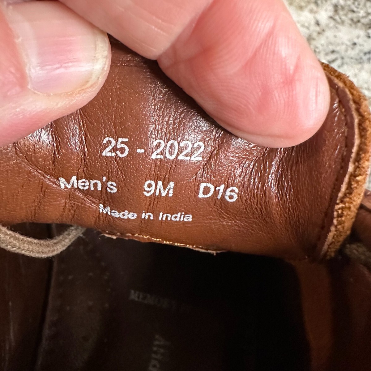 Mens Johnston & Murphy Brown Leather Lace Up Memory Foam  display picture 2