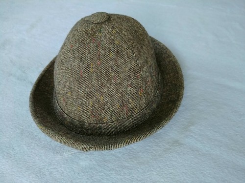 Vintage United Hatters Cap & Millinery Tweed Hat Size Large Bowler Derby Breton - Picture 11 of 12