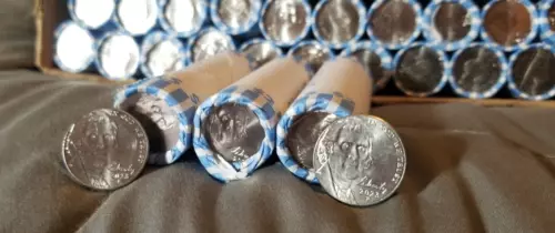 One Roll 2023P Jefferson Nickel BU, Loomis Rolls - OBW