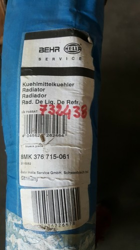 8MK376715061 RADIATORE RAFFREDDAMENTO VW PASSAT - RADIATOR - Picture 4 of 4