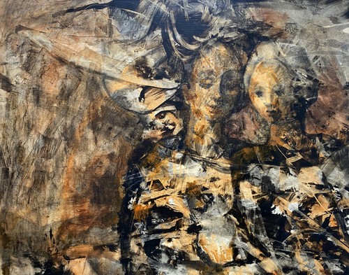 Antonio Ferri (Spanish b. 1938) Superb Large Acrylic Abstract Portrait Painting - Picture 3 of 11