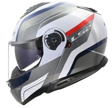CASCO MODULARE FF908 LS2 STROBE 2 MONZA LUCIDO BIANCO BLU ROSSO ECE22.06