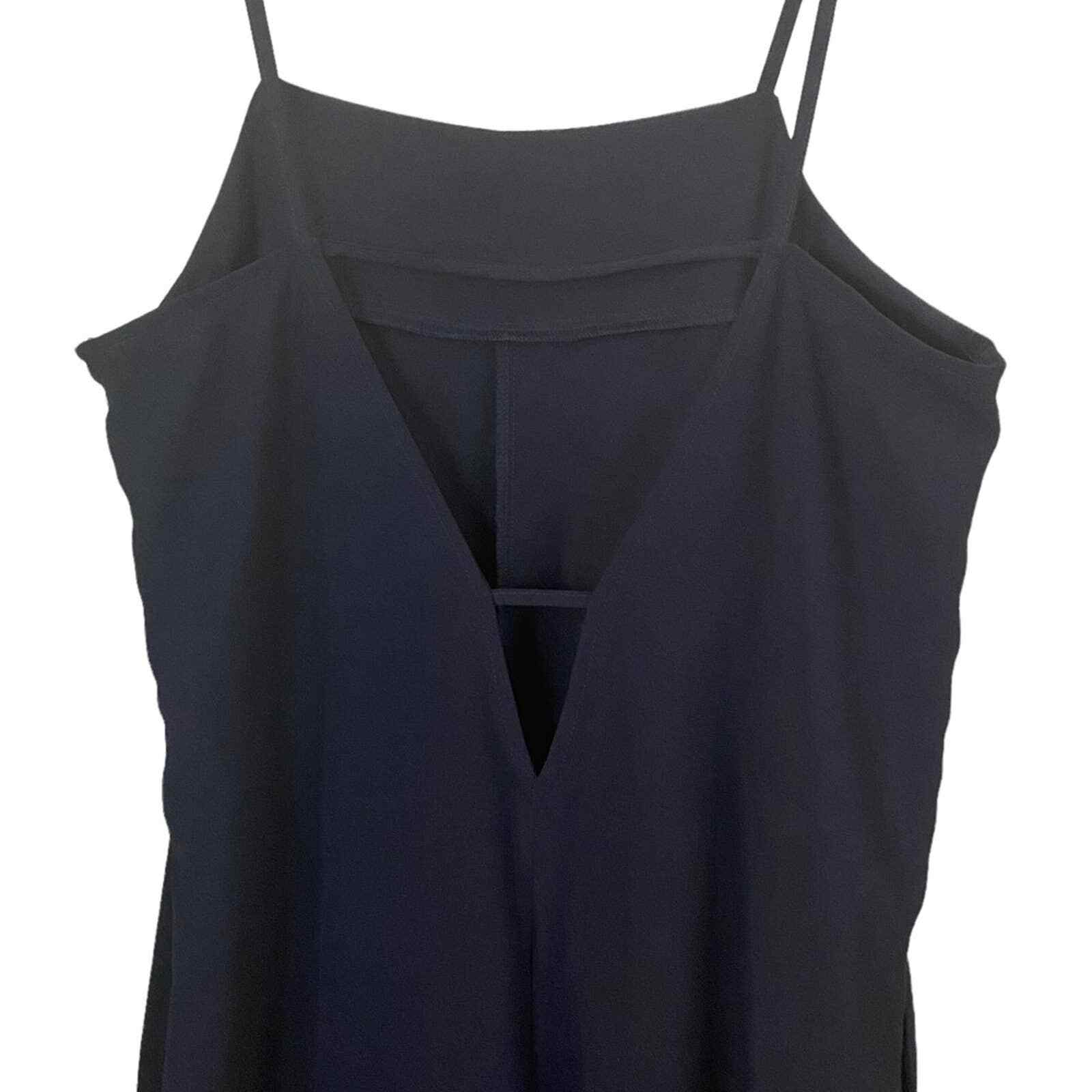 Zara Basic Black Spaghetti Strap Jumpsuit Size Sm… - image 4