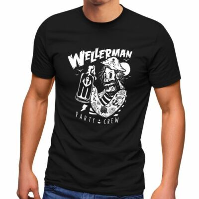 Herren T-Shirt Wellerman Song Sea Shanty Party Crew Seemann Fun-Shirt Saufen