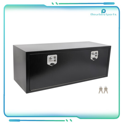 For Truck Home Garage Industrial 48''x18''x18'' Storage Tool Box 2x Chain + 2x Lock
