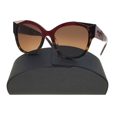 Prada Sunglasses PR 02WS SPR02WS 07C-0D1 Cherry/Havana w Gold Accent NEW FALL'23