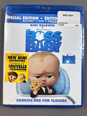 The Boss Baby (Blu-ray- SEALED) Alec Baldwin