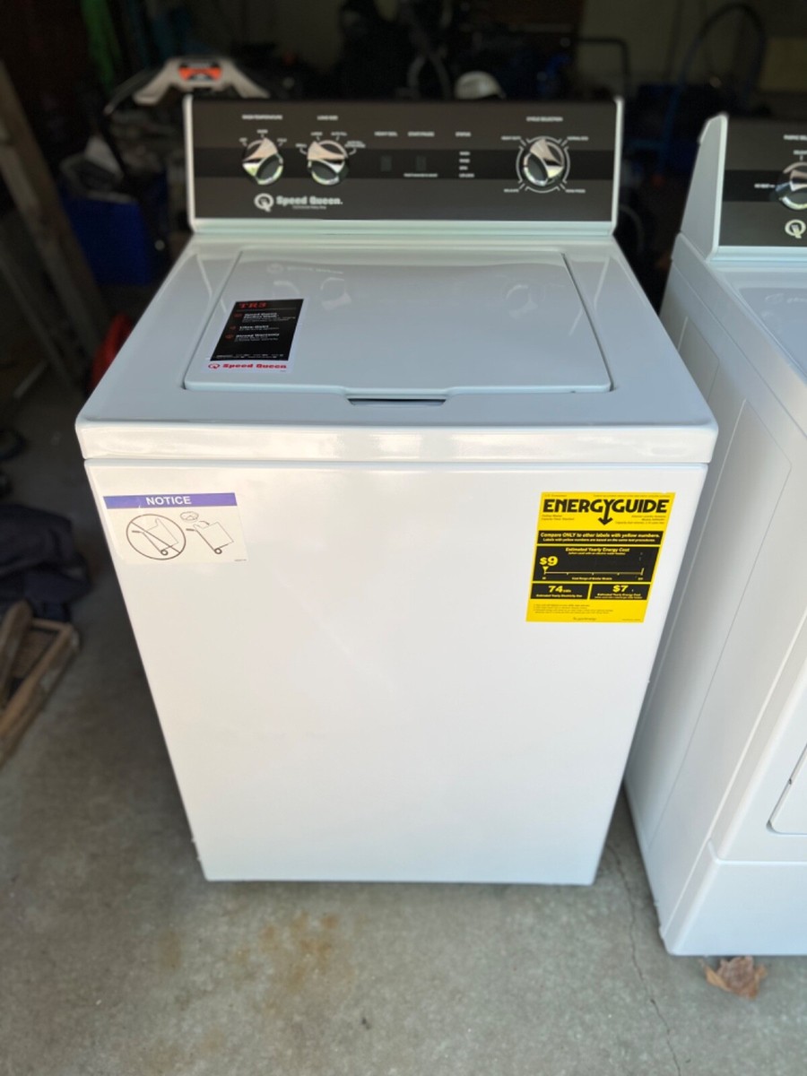 New speed queen washer dryer color white Model# DR3003WE