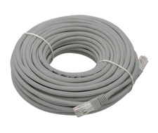 10m Grau Ethernet RJ45 UTP Cat5e Netzwerk Internet Lan Patchkabel Kabel
