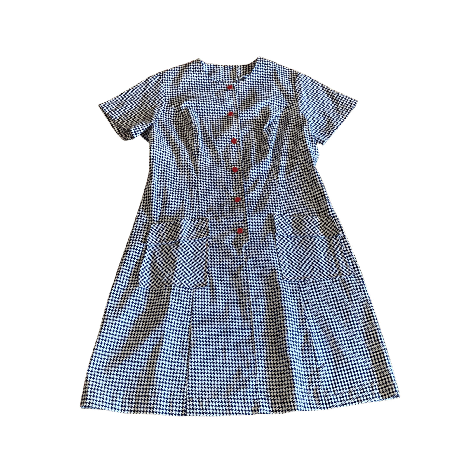 Vintage 1960s Plus Size Hounds Tooth Shift Dress … - image 7
