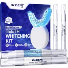 DrDent Professional LED Teeth Whitening Kit Sensitivity Free Formula 30+ Session