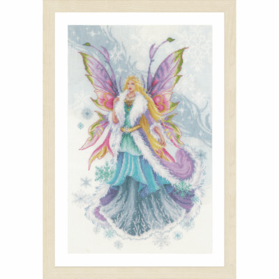 Lanarte Counted Cross Stitch Kit: Fantasy Winter Elf Fairy (Linen)