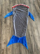 Soft 3D Shark Tail Polyester Sofa Beach Blanket Adults Kids Sleeping Bag Jaws