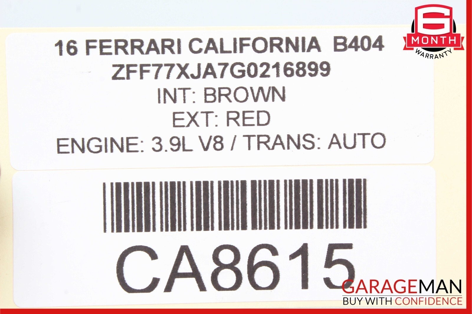 15-18 Ferrari California T Right Side Intercooler 320908 OEM 3k