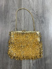La Regale Gold Beaded Dangle Evening Bag- Vintage- Formal/Elegant- RARE- Purse