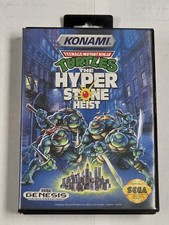 Teenage Mutant Ninja Turtles Hyperstone Heist Sega Genesis 1992 TMNT Game & Case
