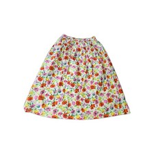 Vintage 80s Andrea Spring Floral Midi Skirt Cottage Garden Party Medium Brunch