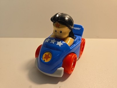 Wonder Woman DC Comics Little People Wheelies Mattel Fisher Price 2009 Toy Car
