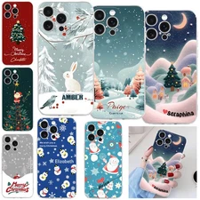 Anti-scratch For iPhone 16 Plus 15 17 13 14 12 Christmas Case Cover Personalized