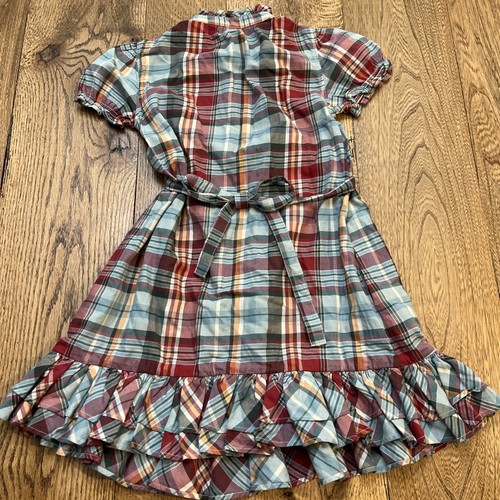 Ralph Lauren Girls Plaid Dress with Ruffle, Girls Size 6X - Picture 6 of 6