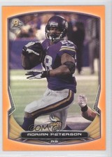 2014 Bowman Orange Foil 37/50 Adrian Peterson #1 0f8
