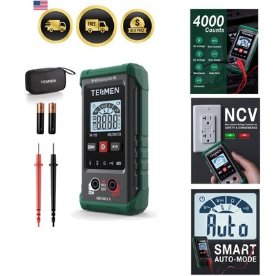 Digital Multimeter 4000 Counts Auto-Ranging Volt Meter Non-Contact Voltage Te...