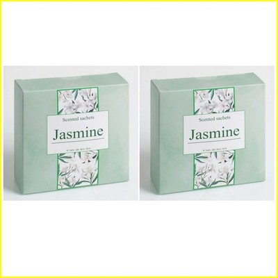 2 Packs x 4 Aromatic Jasmine Scent Fragrance Sachets for Wardrobe Car Drawer