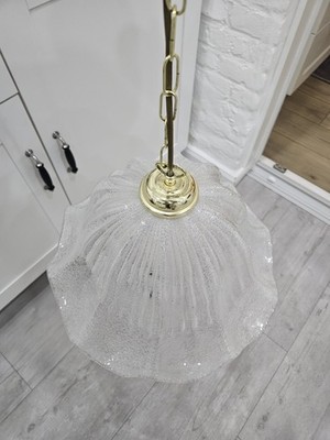 Vintage Deckenlampe Hängelampe Murano? Eis Glas von Kaal Leuchten 