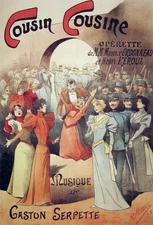 13977.Wall Decor Poster.Vintage Interior Art.Cousin Cousine Opera Paris 1893