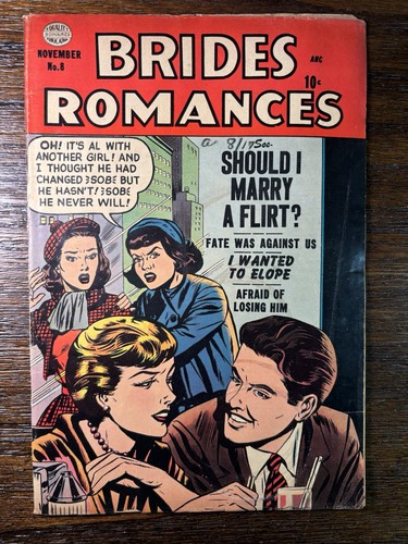 Brides Romances #8 Quality Comics 1954 Golden Age Romance Very Nice Copy