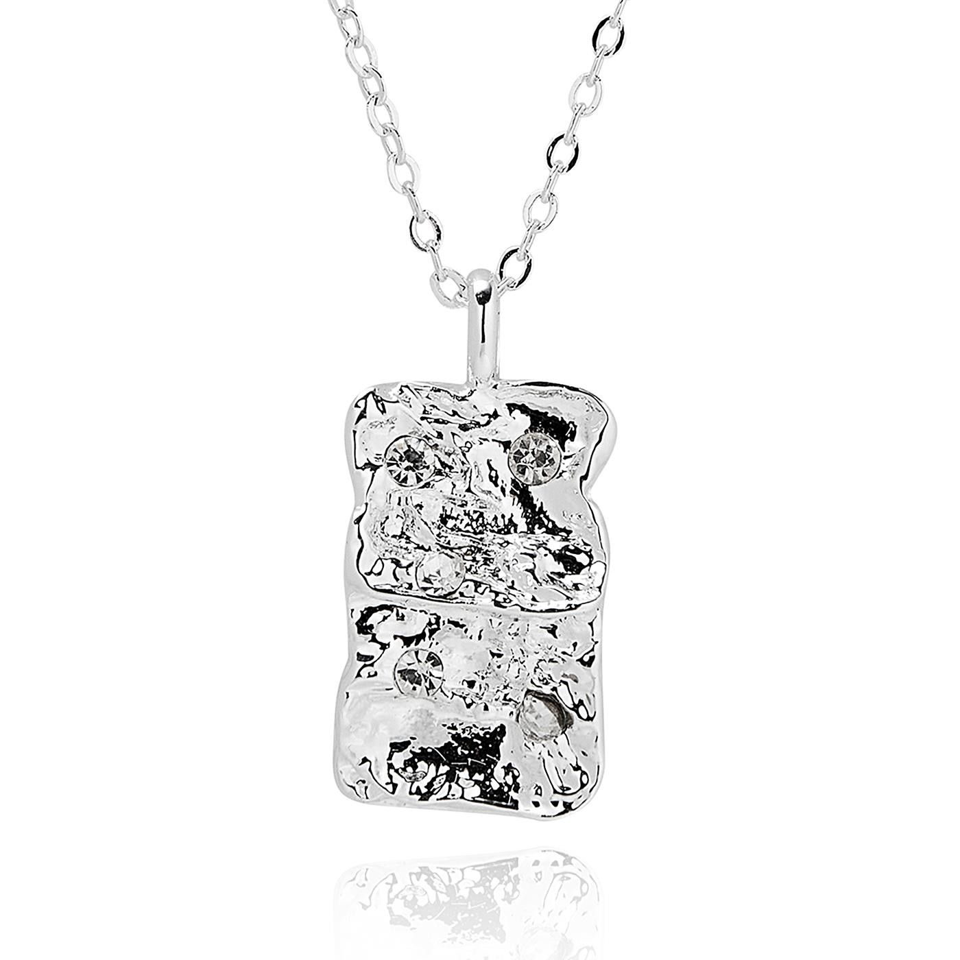 Molten Metal Chic Silver Plated Necklace