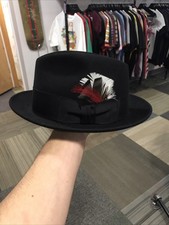 Dobbs Fifth Avenue Fedora Style Jet 707 Color 148 Saville Size 6 7/8 Hat 5th Ave