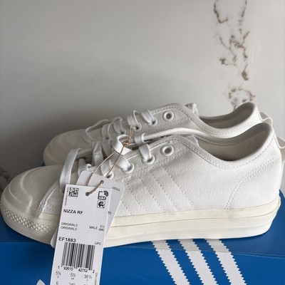 adidas Nizza RF Men s Sz 6 Women s Sz 7.5 Triple White Sneakers Shoes EF1883 NIB