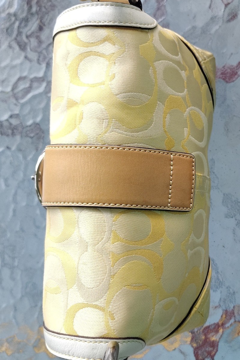 Coach Vintage 1854 SMALL Soho Yellow Optic Signature C Canvas w