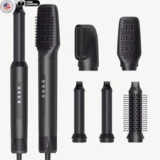 5in1 Hot Air Styler Hair Dryer Straightener Fast Dry No Heat Damage Set