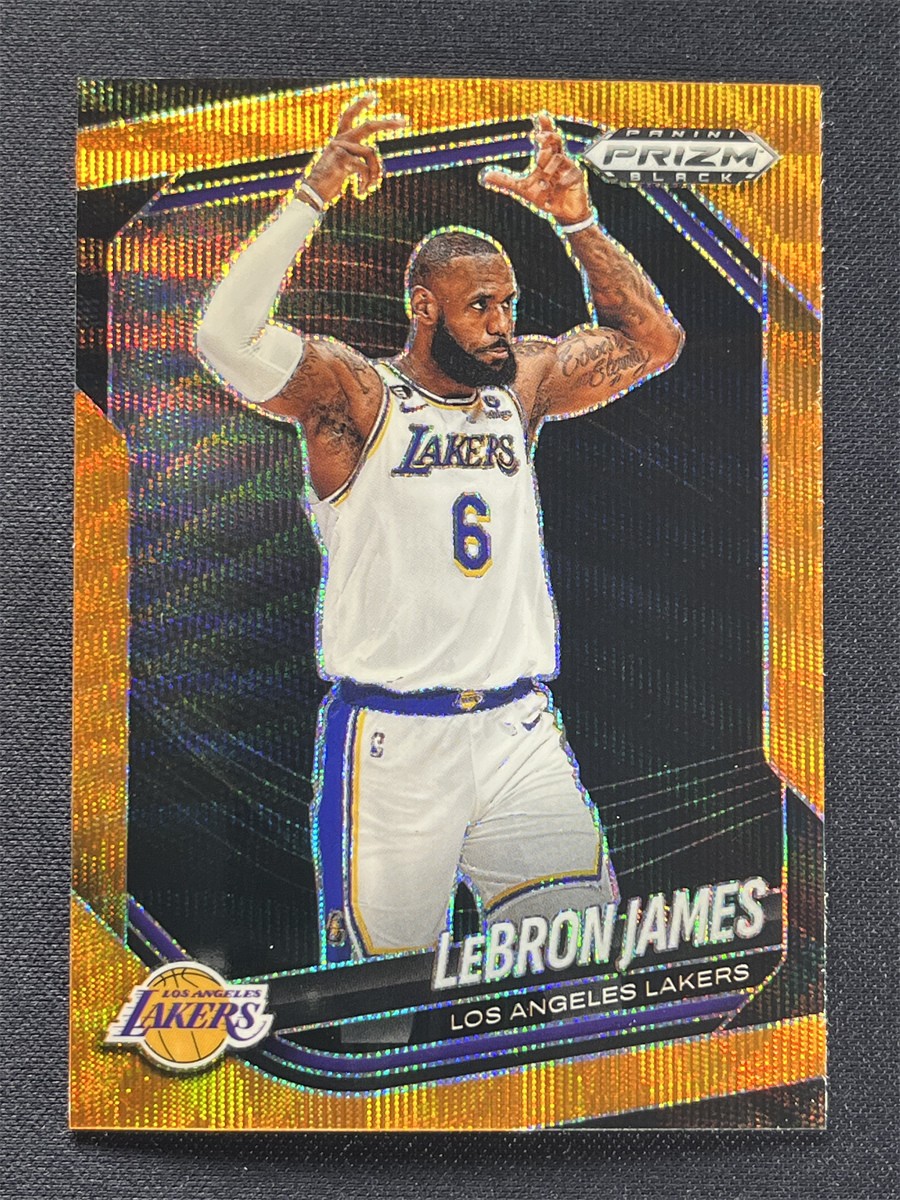 2024-25 Panini Prizm Black LeBron James #52 Orange Wave Prizm Lakers /60