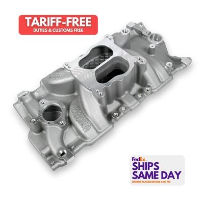 Weiand 8126, One Natural Aluminum Sbc Street Warrior Intake Manifold Performance - Picture 1 of 10