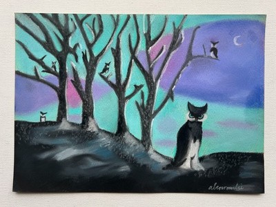 Gertrude Abercrombie Zeichnung auf Papier (Handmade) signiert und...