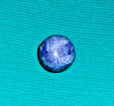 VINTAGE BENNINGTON BLUE CLAY MARBLE 1890S ESTATE 9/16" ORIG   jp