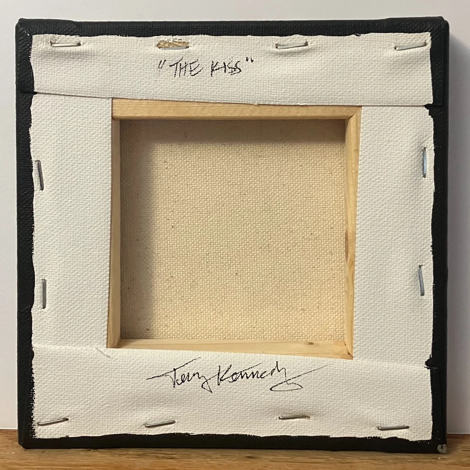 THE KISS original hand painted modern pop art acrylic painting on canvas - Image 3 of 4