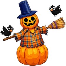 30 Custom Pumpkin Scarecrow Personalized Address Labels
