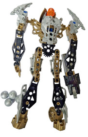 LEGO Bionicle Toa Ignika Spray Painted Flat Dark Gold with Zamor 4x and Blaster