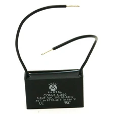 Appli Parts Fan Capacitor 3.5 mfd (microfarads) uf 250 VAC with 2 Wire Terminal