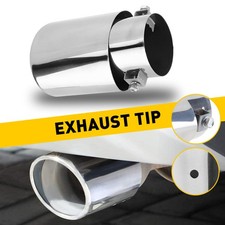 High-quality Silver Steel Exhaust Stainless 1.5-2.4inch Tip For outlet tailpipe