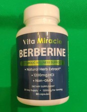 Berberine Metabolic Support Supplement 1200mg 60 Capsules made in USA Exp 08/26