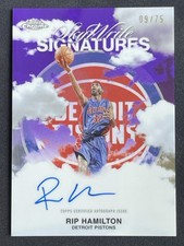 Rip Hamilton 2025-26 Topps Chrome Sky Write Purple Refractor Auto /75 #SWS-RIP